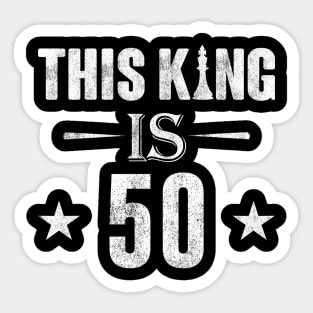 This King Is 50 Chess Lover Sticker